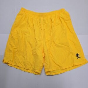 Vintage Jantzen Mens Yellow Nylon Swim Trunks Board Shorts Size L 90s Retro